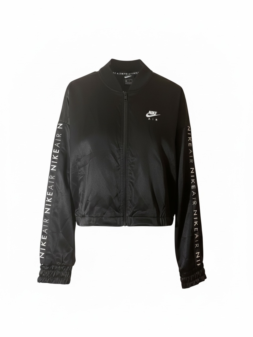 Nike Women's Black Bomber Jacket with Sleeve Logo Tape